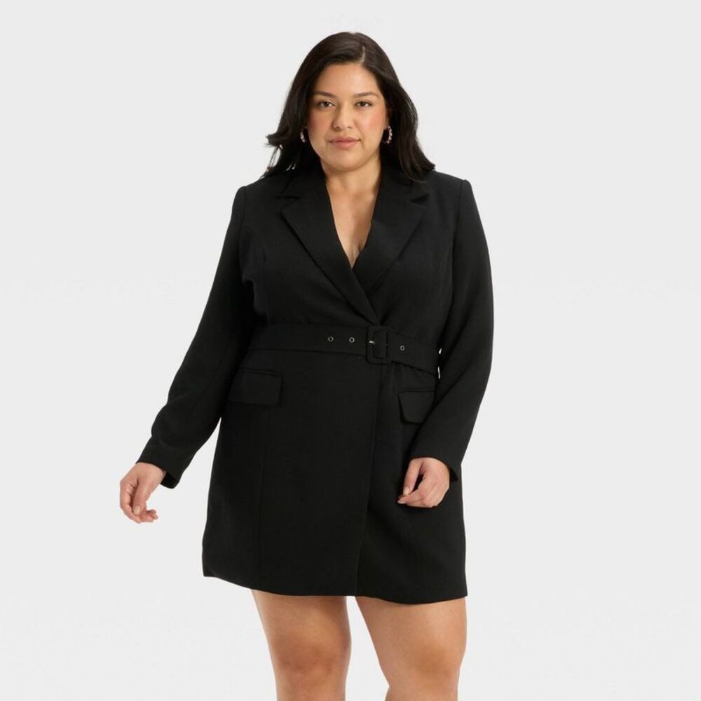 a new day Black Strapless Blazer Dress